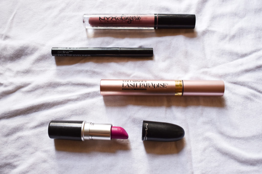 Lipstick and eyeliner 